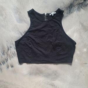 Charlotte Russe Black Sleeveless Crop Top